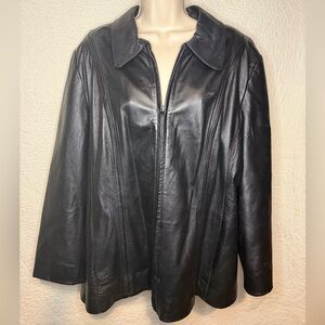 Worthington Women’s Leather Zip Up Jacket